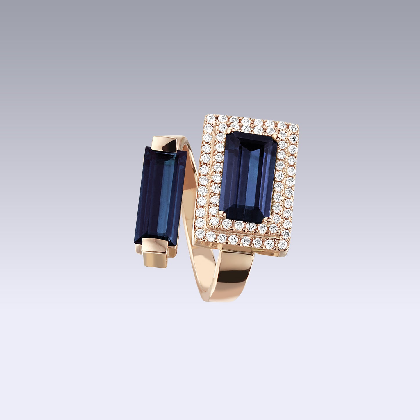 VINTAGE RING-london blue topaz