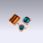 TRIPLE VELVET RING-london blue topaz and citrine madeira