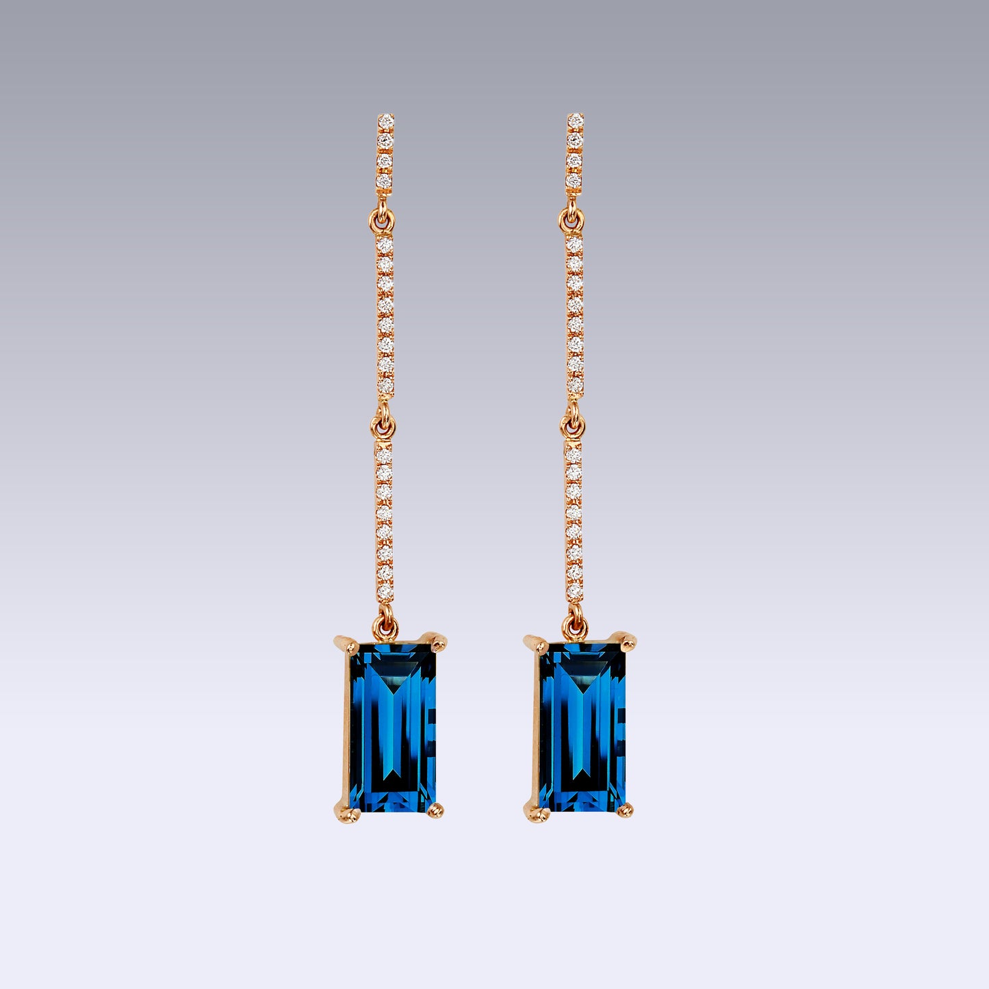 ISBOROV EARRINGS-london blue topaz