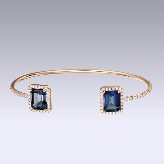 EMERALD ECLIPSE BRACELET-london blue topaz