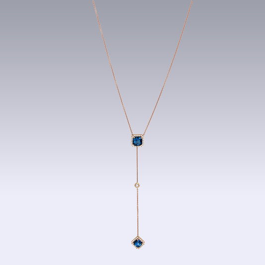 ISABELLE ASSCHER NECKLACE-london blue topaz