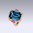 MANHATTAN LARGE RING-london blue topaz