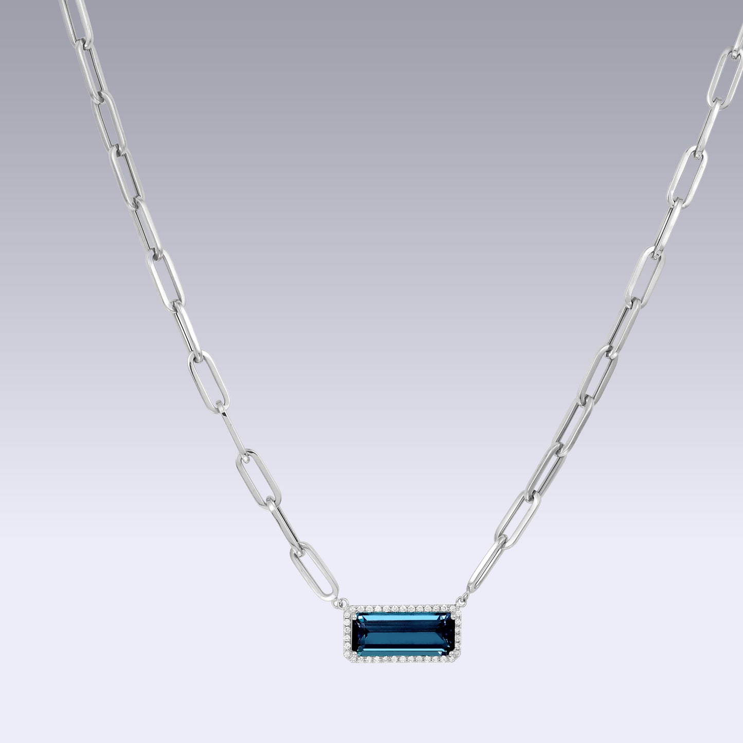 BILLY NECKLACE-london blue topaz