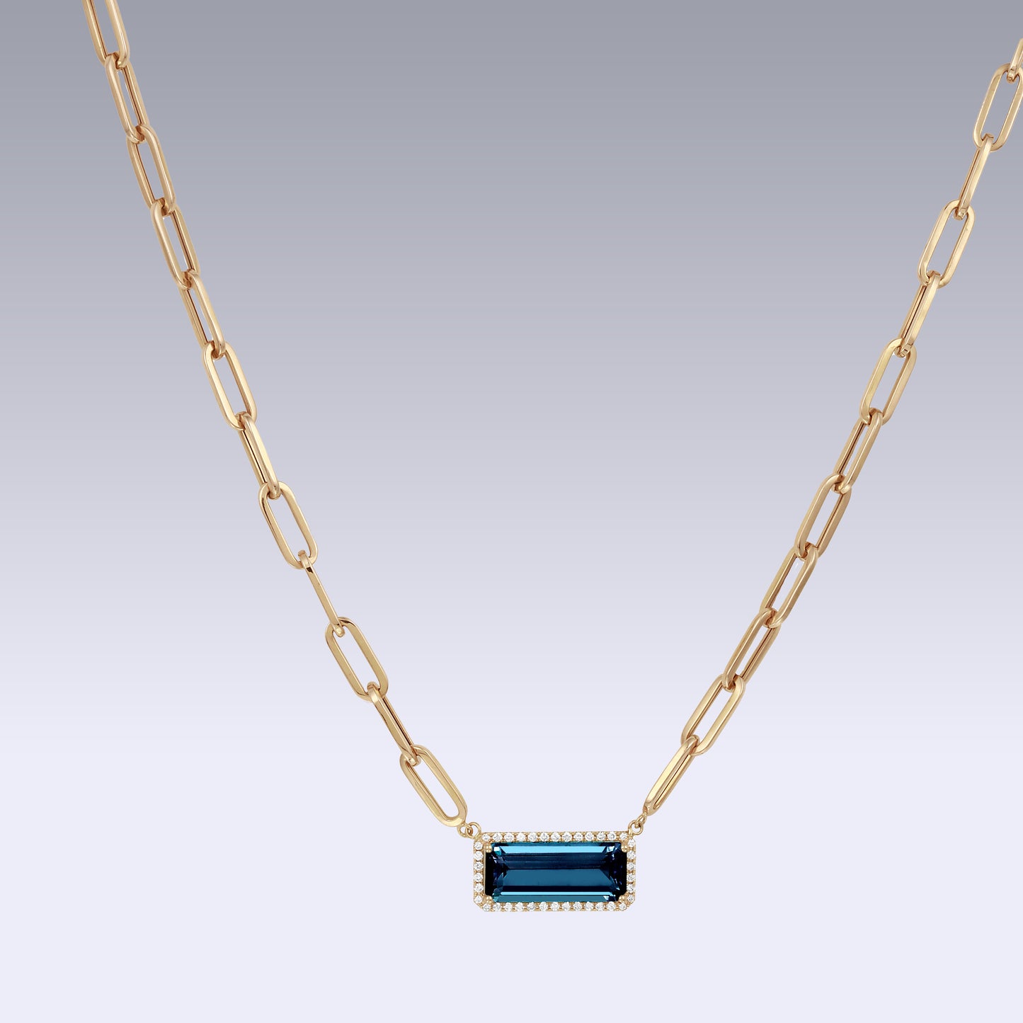 BILLY NECKLACE-london blue topaz