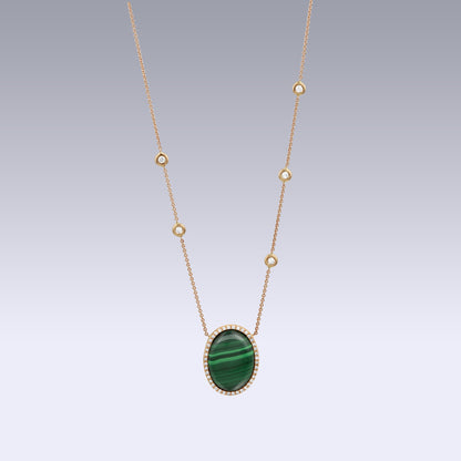 MAURANNE NECKLACE-malachite