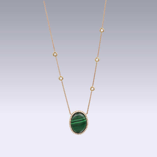 MAURANNE NECKLACE-malachite