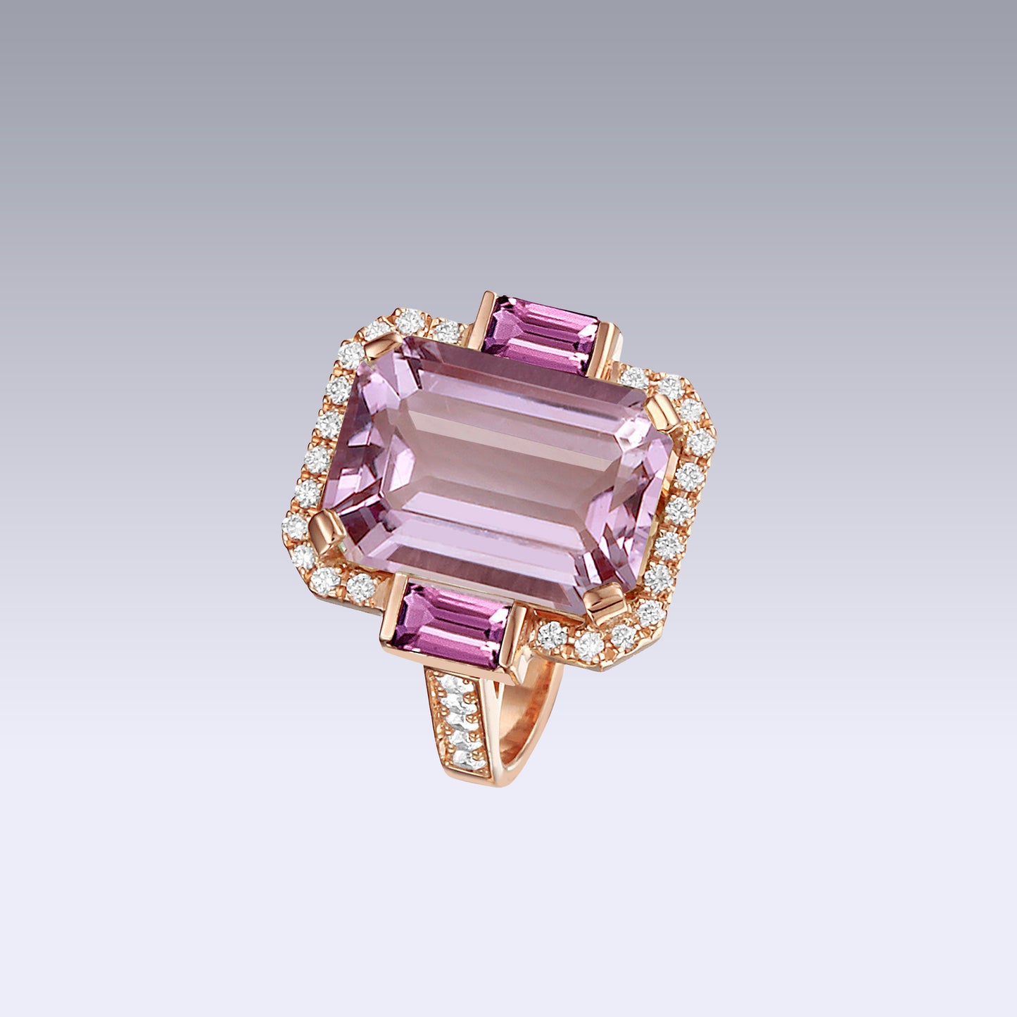 MANHATTAN RING-pink amethyst