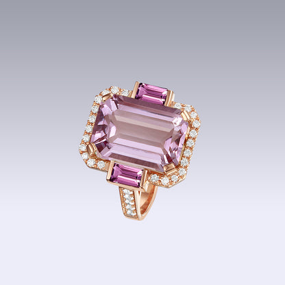 MANHATTAN RING-pink amethyst