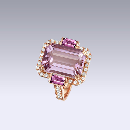 MANHATTAN RING-pink amethyst