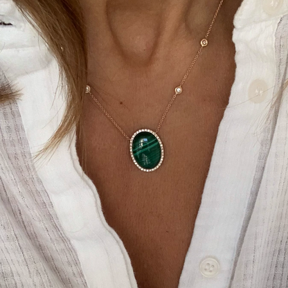 MAURANNE NECKLACE-malachite