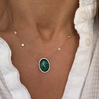 MAURANNE NECKLACE-malachite