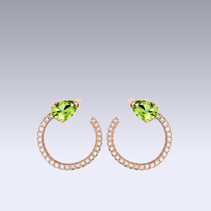 SERPENTE EARRINGS-peridot