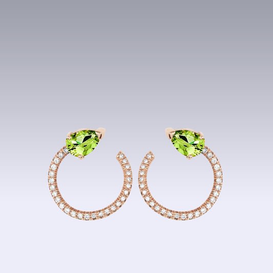 SERPENTE EARRINGS-peridot