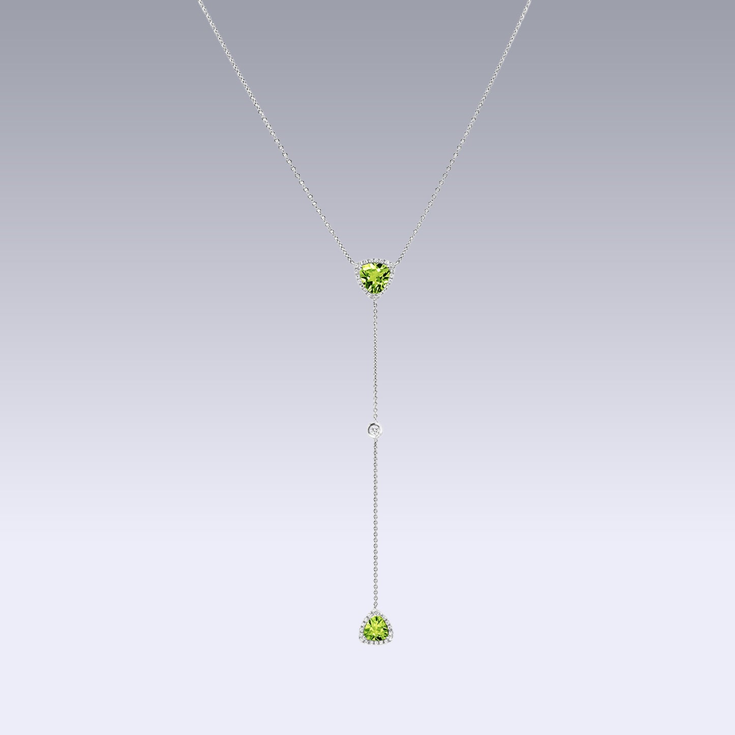 ISABELLE TRIANGLE NECKLACE-peridot