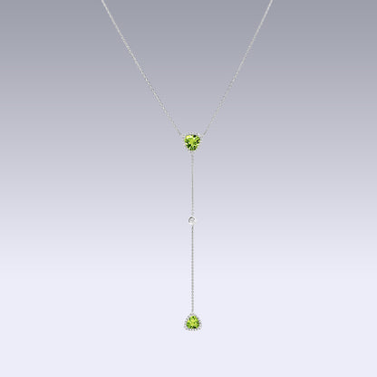 ISABELLE TRIANGLE NECKLACE-peridot
