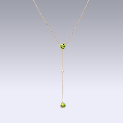 ISABELLE TRIANGLE NECKLACE-peridot
