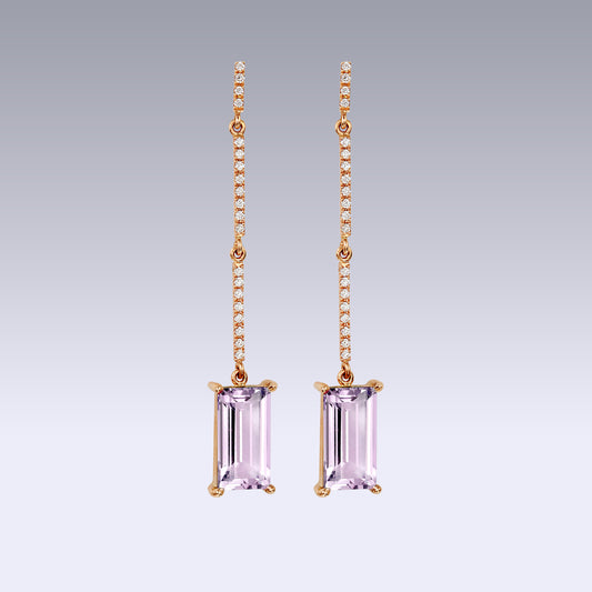 ISBOROV EARRINGS-pink amethyst