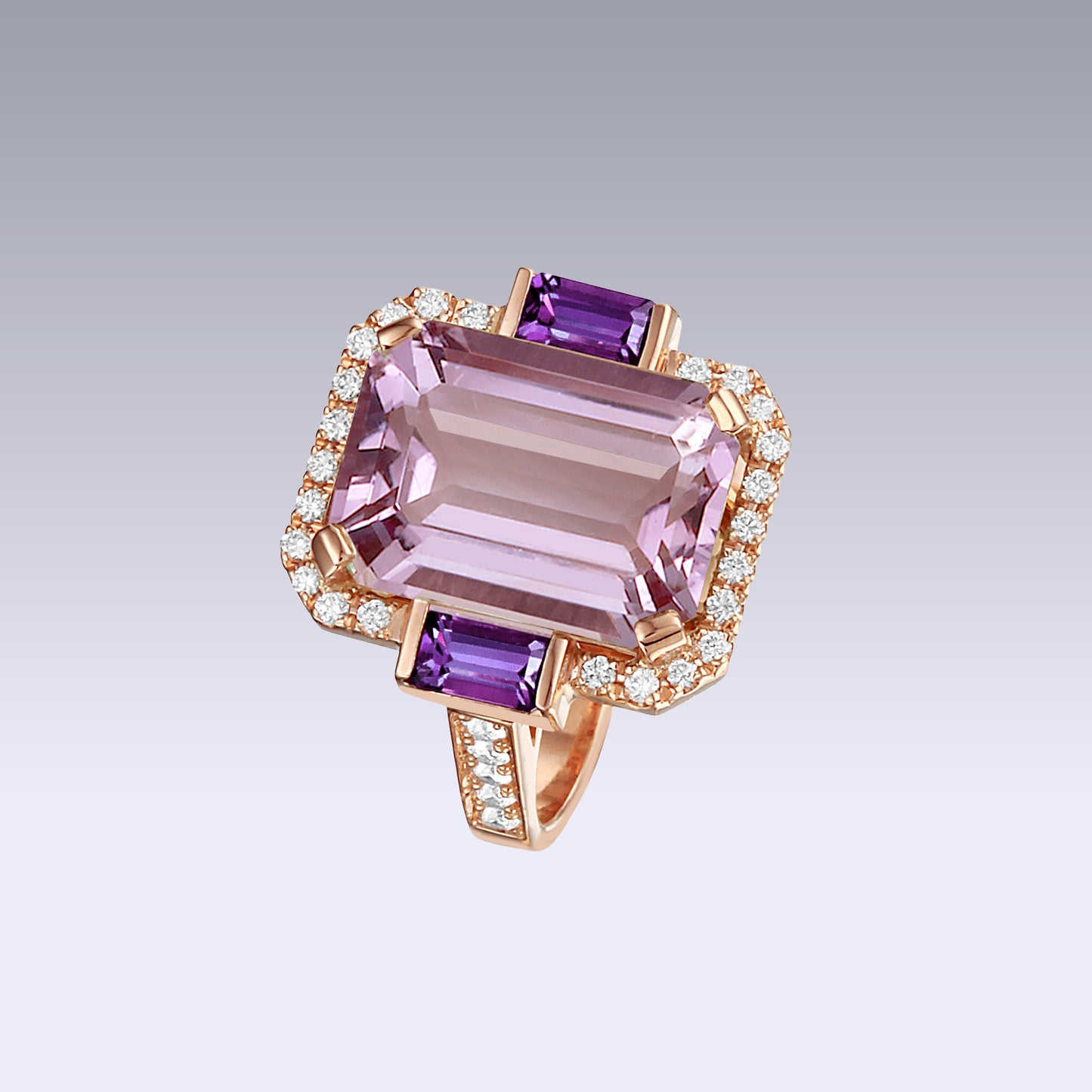 MANHATTAN RING-pink amethyst