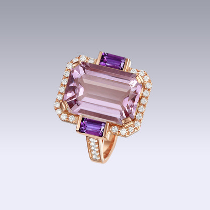 MANHATTAN RING-pink amethyst
