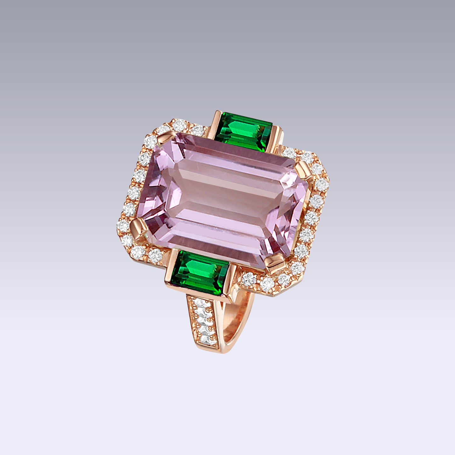 MANHATTAN RING-pink amethyst