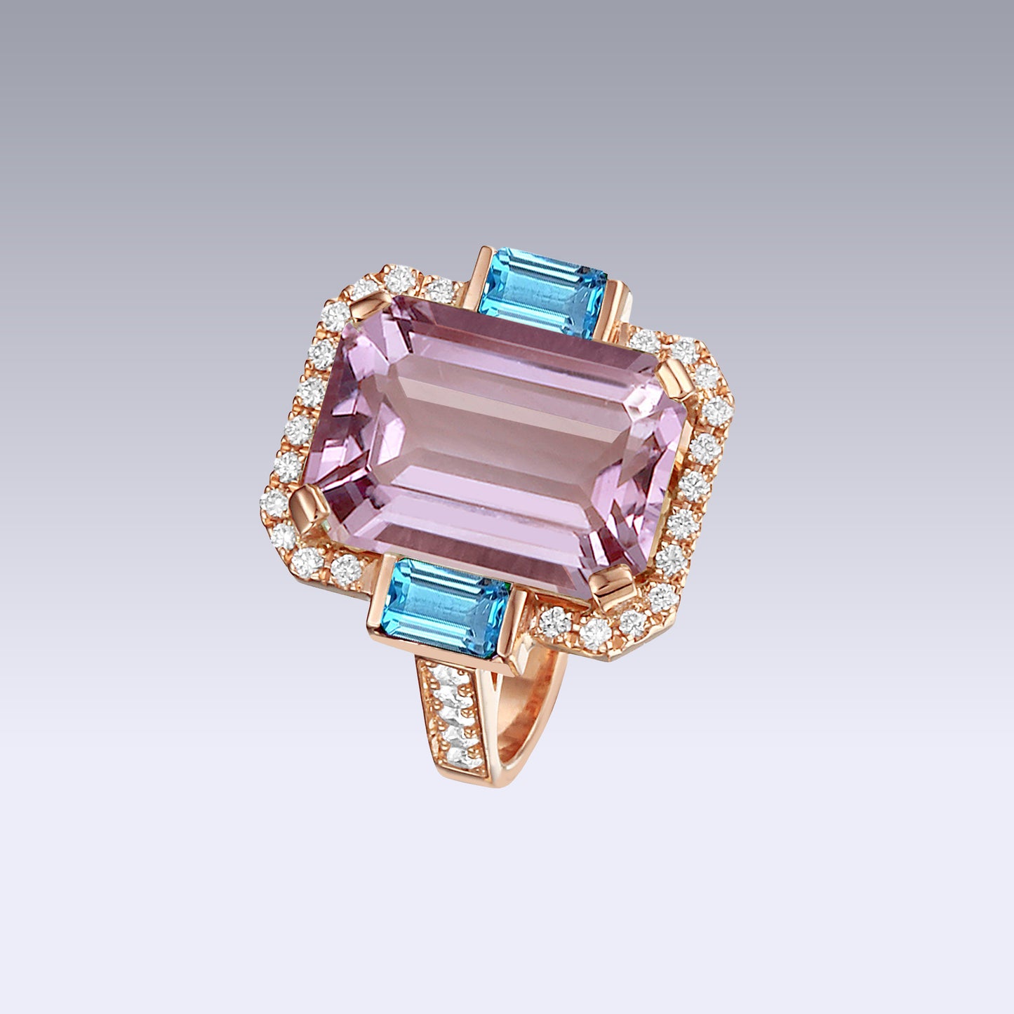 MANHATTAN RING-pink amethyst