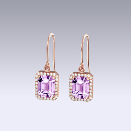 KENNEDY S EARRINGS-pink amethyst