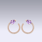 SERPENTE EARRINGS-pink amethyst