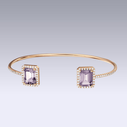 EMERALD ECLIPSE BRACELET-pink amethyst
