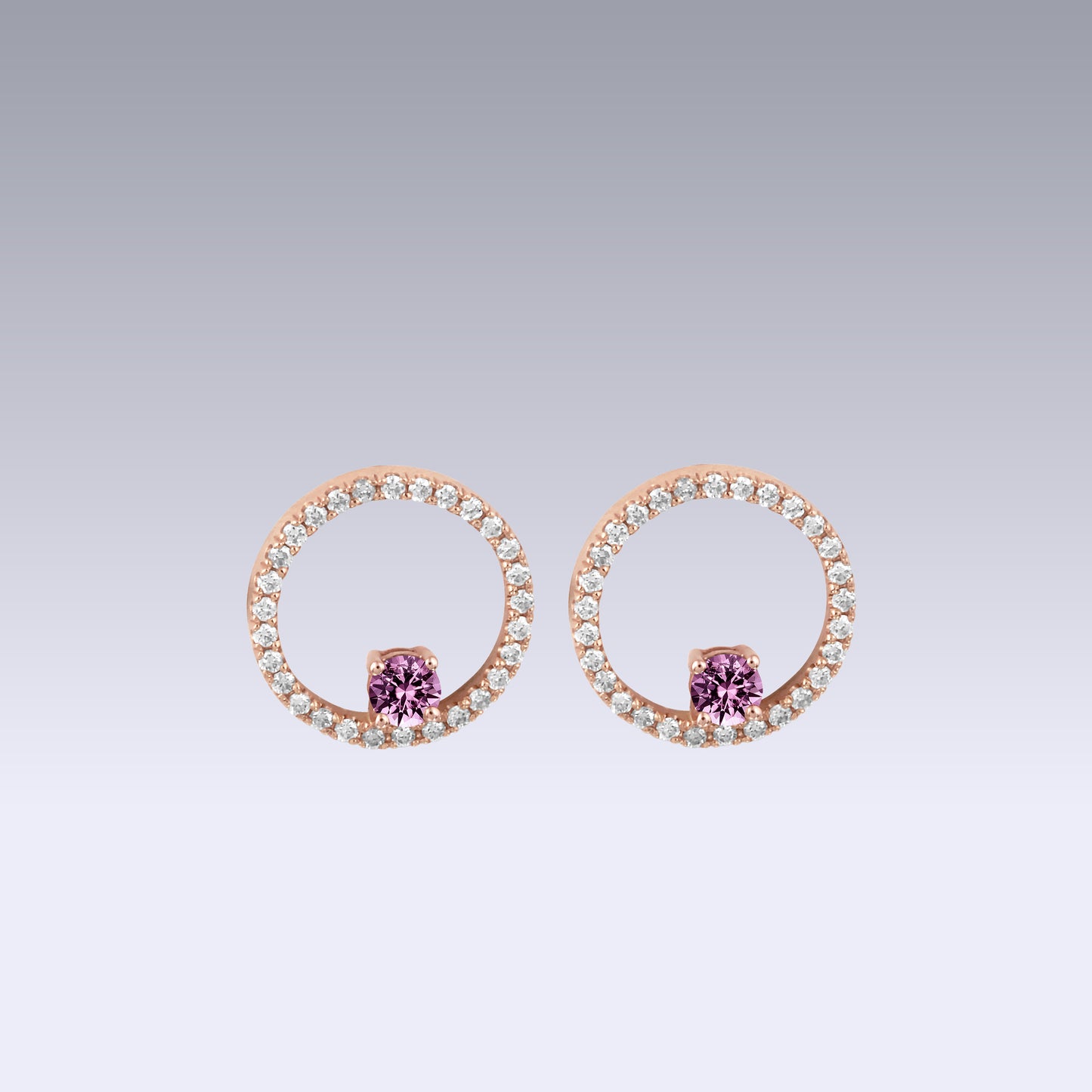 GRIMALDI EARRINGS-pink amethyst