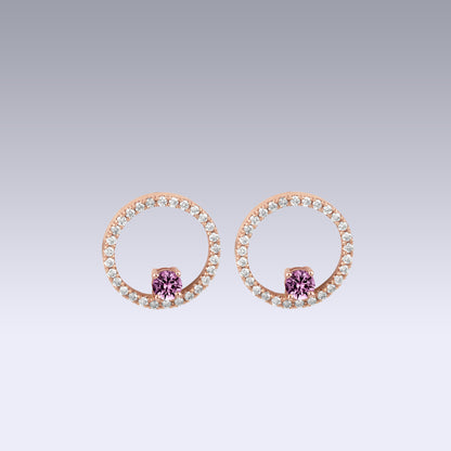 GRIMALDI EARRINGS-pink amethyst
