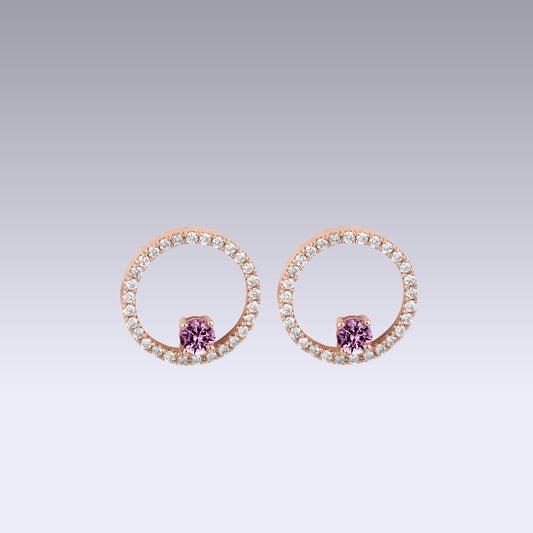 GRIMALDI EARRINGS-pink amethyst