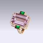 MANHATTAN LARGE RING-pink amethyst