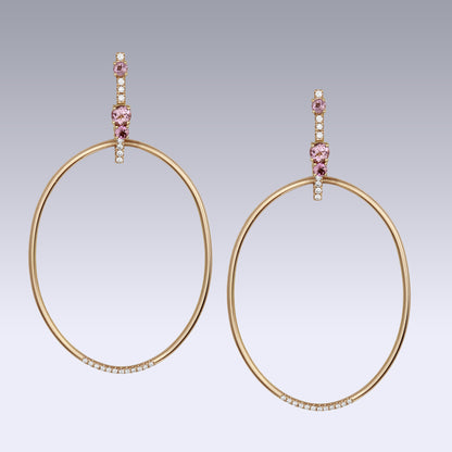 ARAGON EARRINGS-pink tourmaline