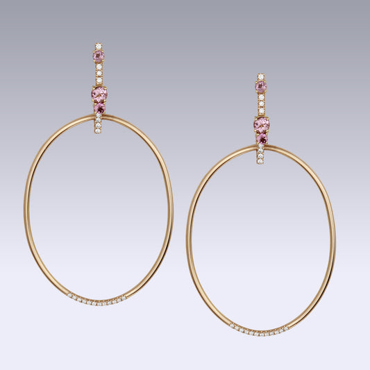 ARAGON EARRINGS-pink tourmaline
