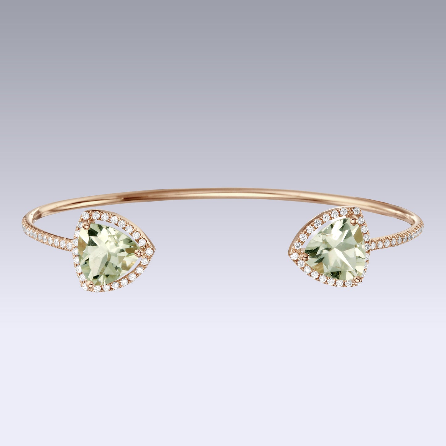 TRIANGLE ECLIPSE BRACELET-prasiolite
