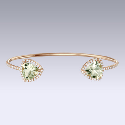 TRIANGLE ECLIPSE BRACELET-prasiolite