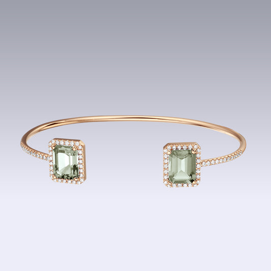 EMERALD ECLIPSE BRACELET-prasiolite