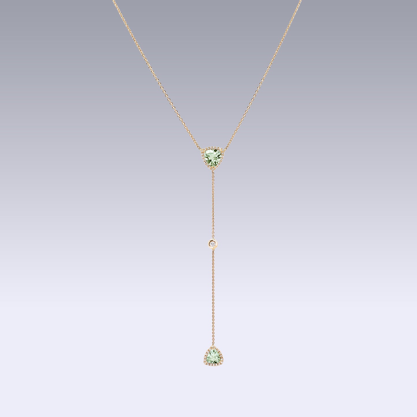 ISABELLE TRIANGLE NECKLACE-prasiolite