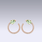 SERPENTE EARRINGS-prasiolite