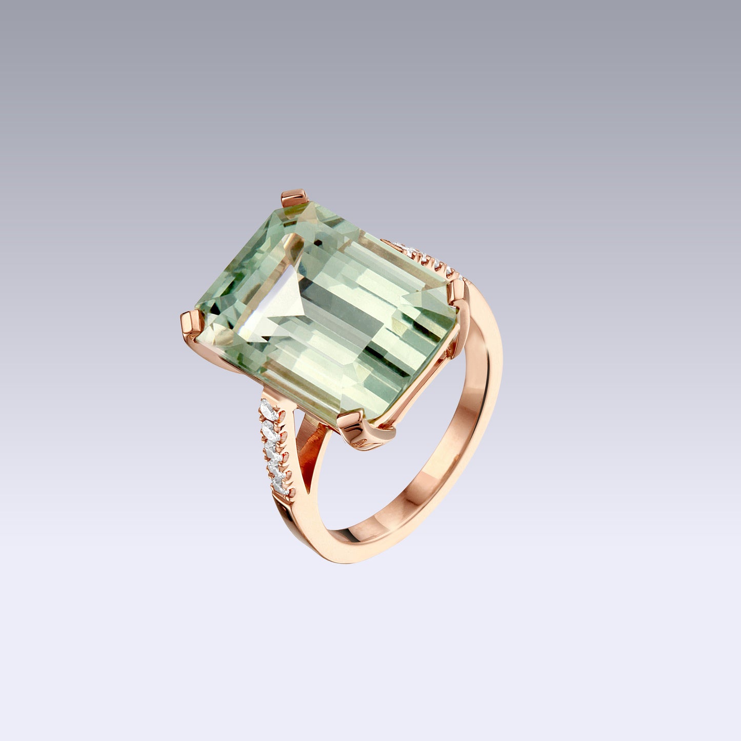 ASCOT GLAM RING-prasiolite