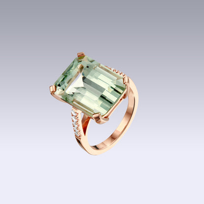 ASCOT GLAM RING-prasiolite