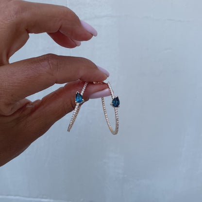 BORGIA EARRINGS-london blue topaz