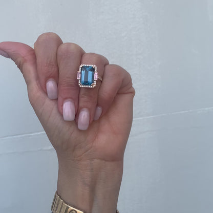 MANHATTAN RING-london blue topaz