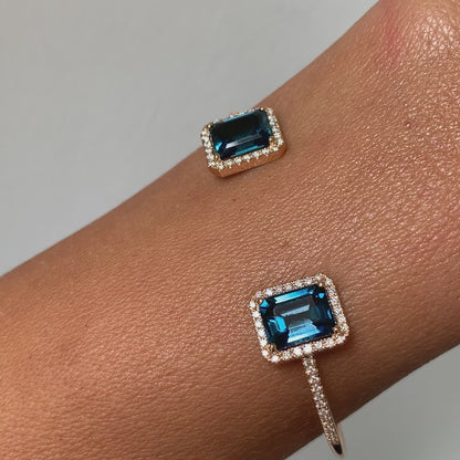 EMERALD ECLIPSE BRACELET-london blue topaz
