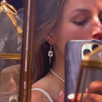 TWISTED EARRINGS-sky topaz