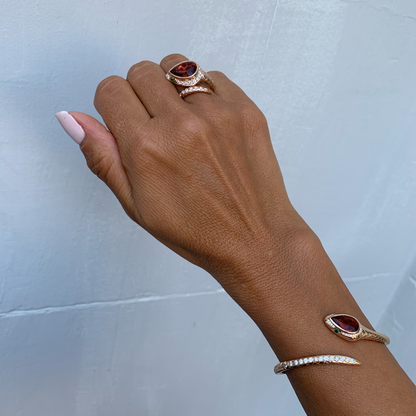 SERPENTE BRACELET-citrine madeira and tsavorite