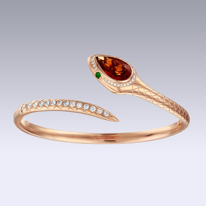 SERPENTE BRACELET-citrine madeira and tsavorite
