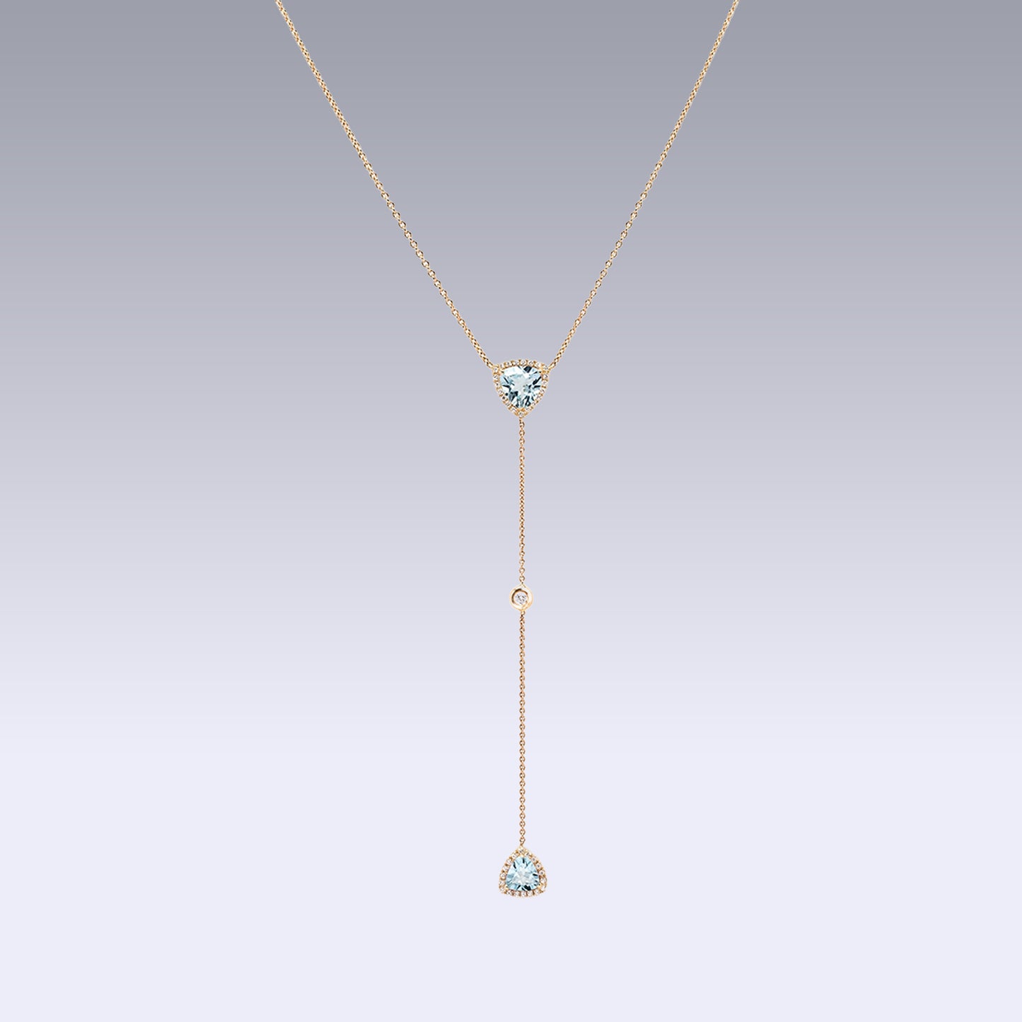 ISABELLE TRIANGLE NECKLACE-sky topaz