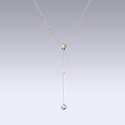 ISABELLE TRIANGLE NECKLACE-sky topaz
