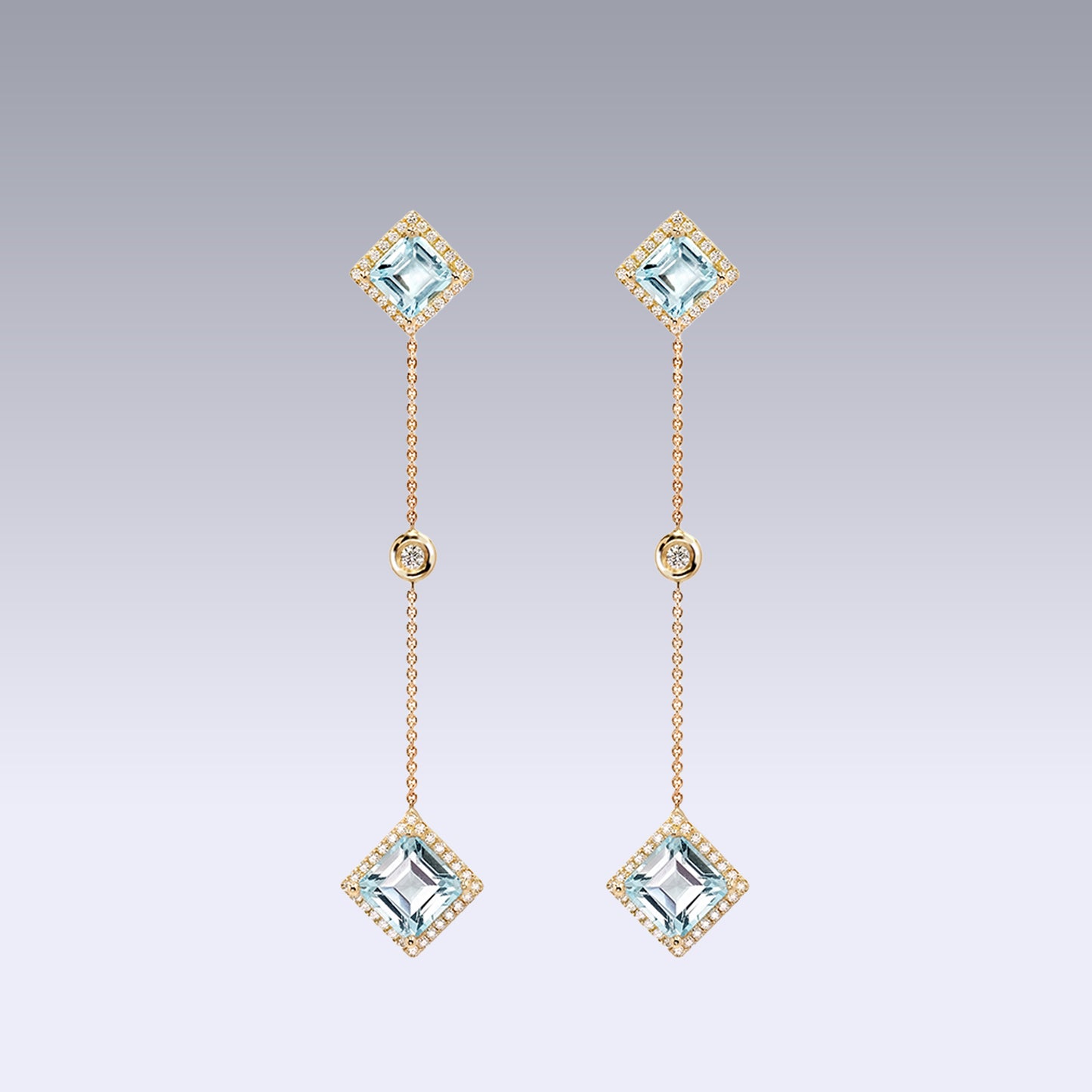DOUBLE WINDSOR EARRINGS-sky topaz